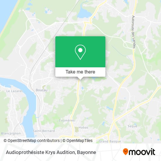 Audioprothésiste Krys Audition map