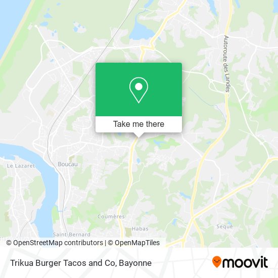 Trikua Burger Tacos and Co map