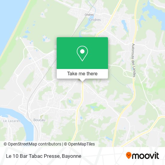 Le 10 Bar Tabac Presse map