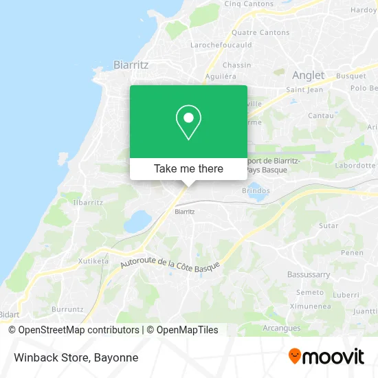 Winback Store map