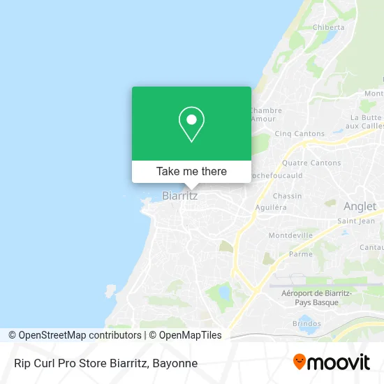 Rip Curl Pro Store Biarritz map