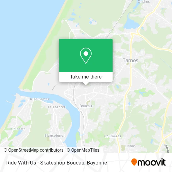 Ride With Us - Skateshop Boucau map