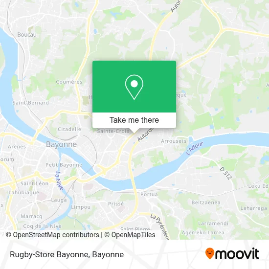 Rugby-Store Bayonne map