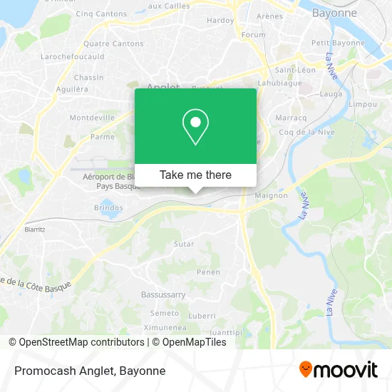 Promocash Anglet map