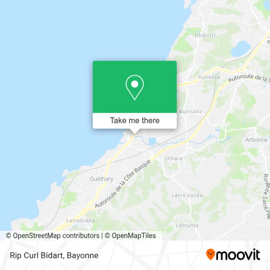 Rip Curl Bidart map