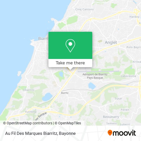 Au Fil Des Marques Biarritz map