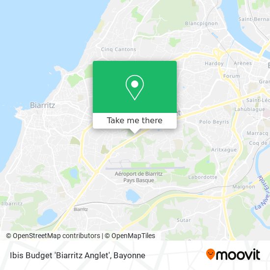 Ibis Budget 'Biarritz Anglet' map