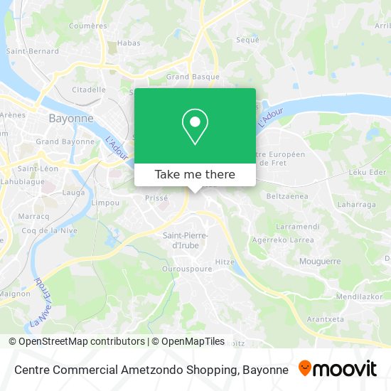 Centre Commercial Ametzondo Shopping map
