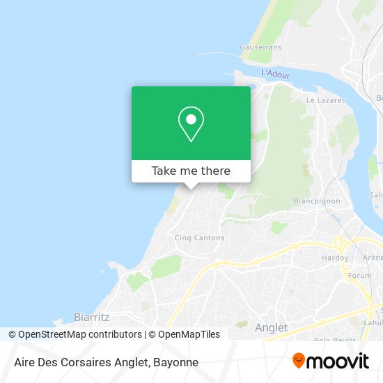 Aire Des Corsaires Anglet map