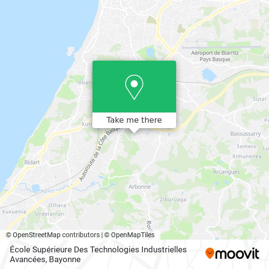 Mapa École Supérieure Des Technologies Industrielles Avancées