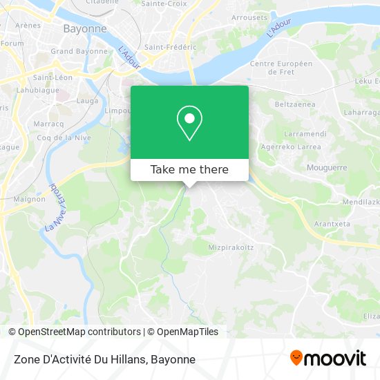 Zone D'Activité Du Hillans map