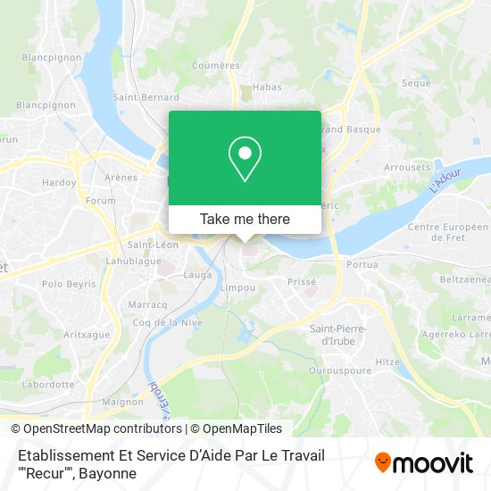 Etablissement Et Service D’Aide Par Le Travail ""Recur"" map