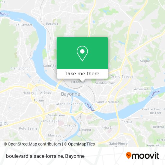 Mapa boulevard alsace-lorraine