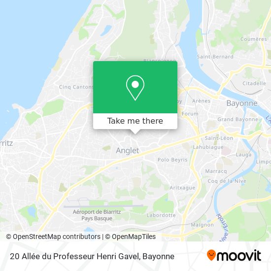 Mapa 20 Allée du Professeur Henri Gavel