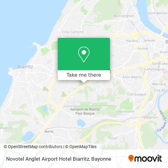 Novotel Anglet Airport Hotel Biarritz map