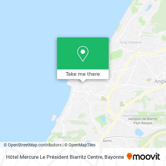 Hôtel Mercure Le Président Biarritz Centre map