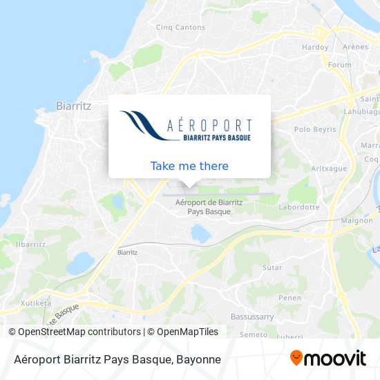 Aéroport Biarritz Pays Basque map