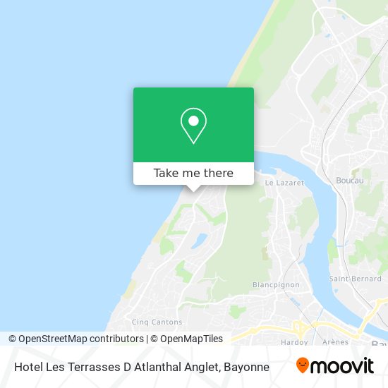 Hotel Les Terrasses D Atlanthal Anglet map