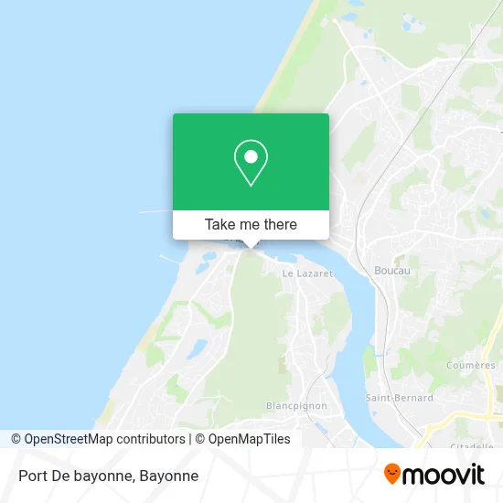 Port De bayonne map