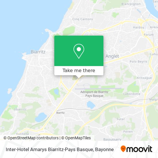 Inter-Hotel Amarys Biarritz-Pays Basque map
