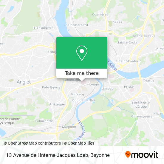 13 Avenue de l'Interne Jacques Loeb map