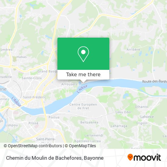 Mapa Chemin du Moulin de Bachefores