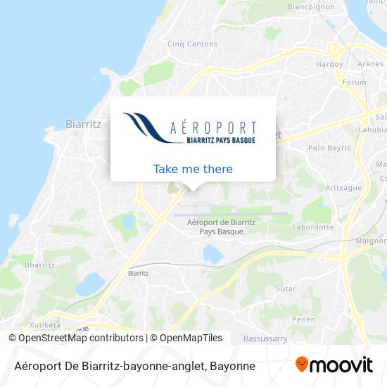 Mapa Aéroport De Biarritz-bayonne-anglet