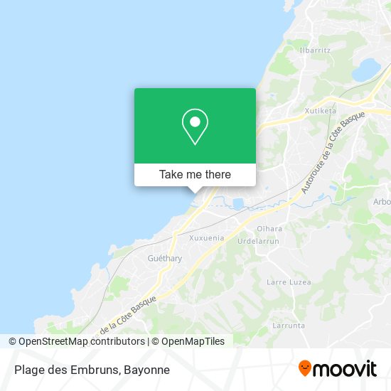 Mapa Plage des Embruns