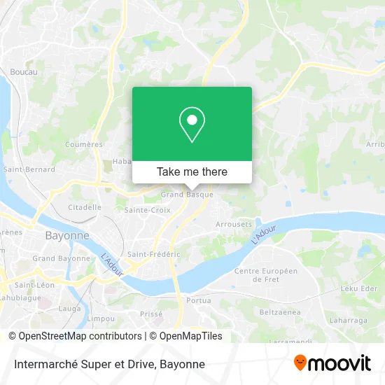 Intermarché Super et Drive map