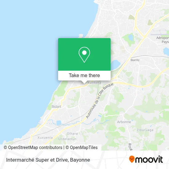 Intermarché Super et Drive map