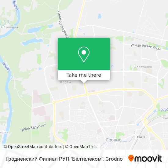 Гродненский Филиал РУП "Белтелеком" map