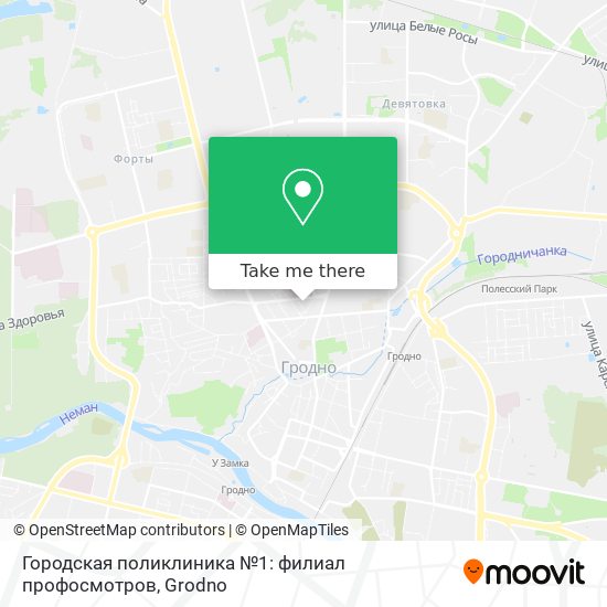 Городская поликлиника №1: филиал профосмотров map