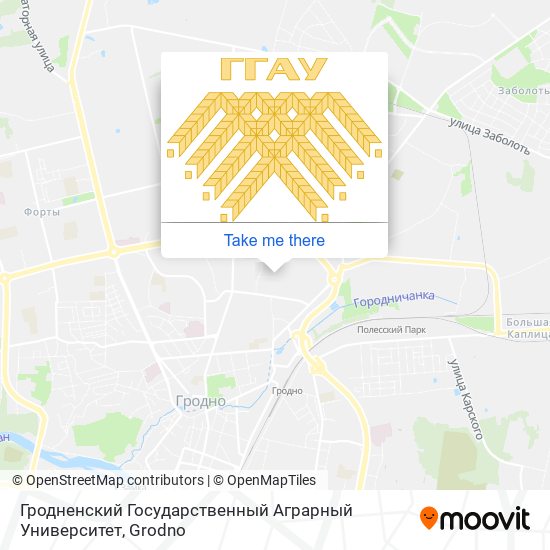 Гродненский Государственный Аграрный Университет map