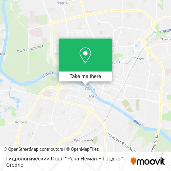 Гидрологический Пост ""Река Неман – Гродно"" map