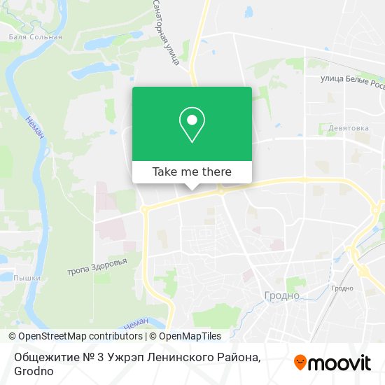 Общежитие № 3 Ужрэп Ленинского Района map