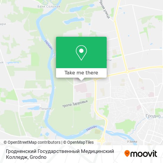 Гродненский Государственный Медицинский Колледж map