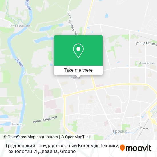 Гродненский Государственный Колледж Техники, Технологии И Дизайна map