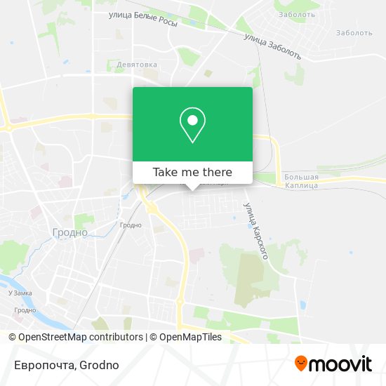 Европочта map