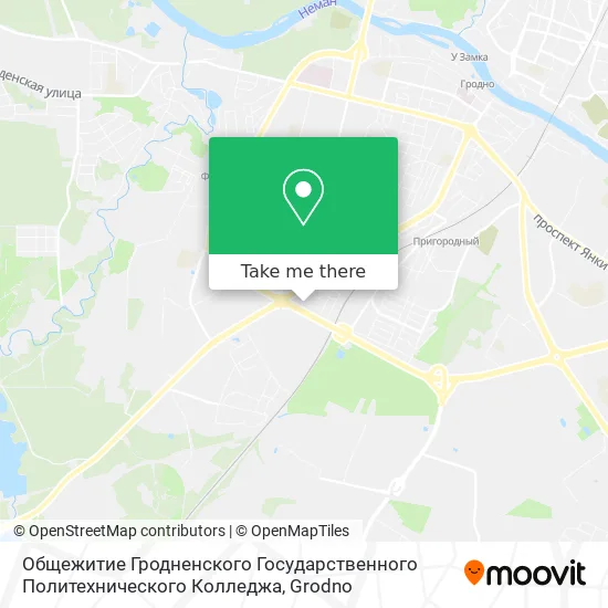 Общежитие Гродненского Государственного Политехнического Колледжа map