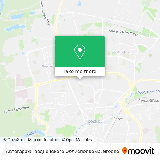 Автогараж Гродненского Облисполкома map