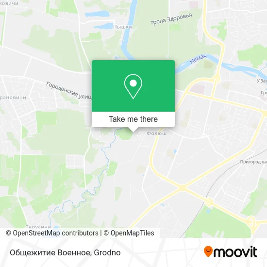 Общежитие Военное map