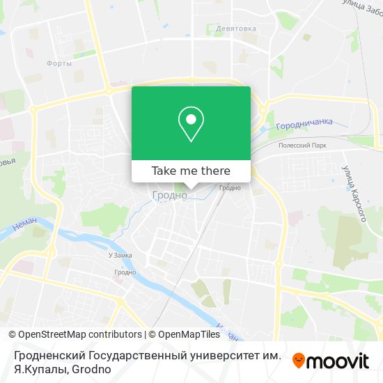 Гродненский Государственный университет им. Я.Купалы map