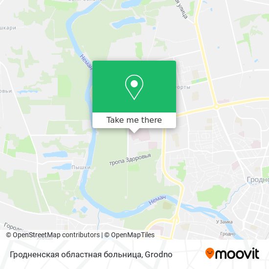 Гродненская областная больница map