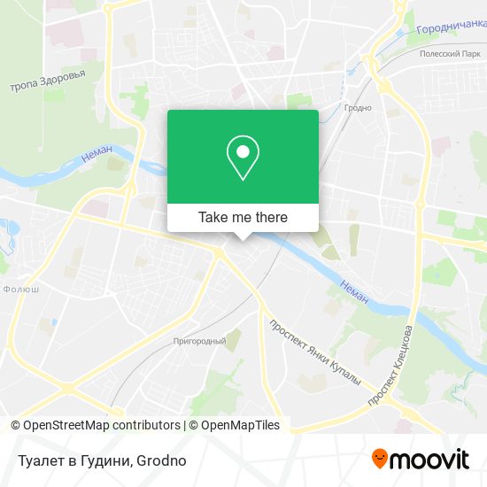 Туалет в Гудини map