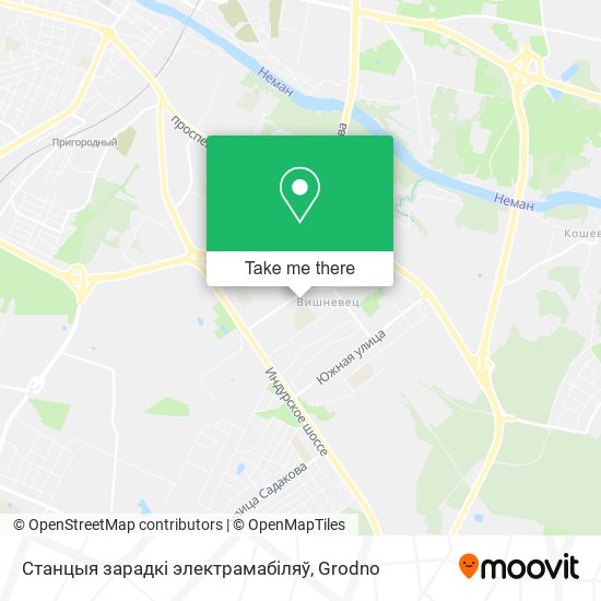 Станцыя зарадкі электрамабіляў map