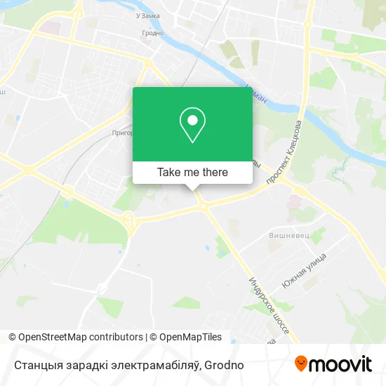 Станцыя зарадкі электрамабіляў map