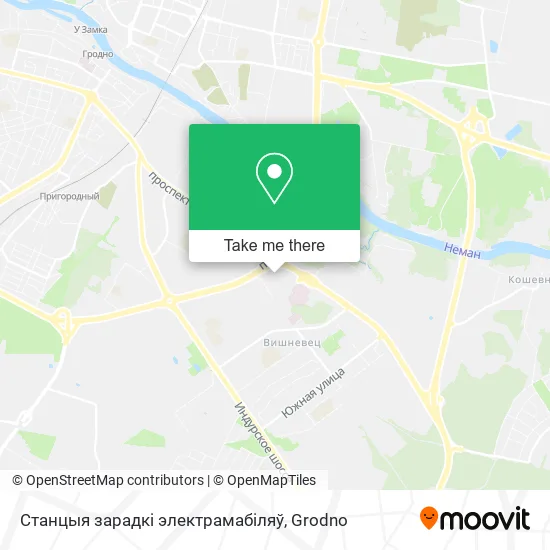 Станцыя зарадкі электрамабіляў map