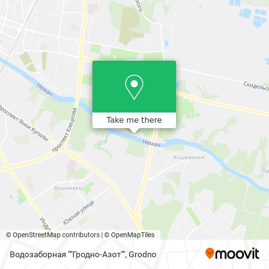 Водозаборная ""Гродно-Азот"" map