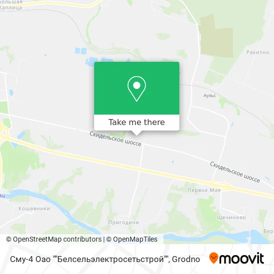 Сму-4 Оао ""Белсельэлектросетьстрой"" map