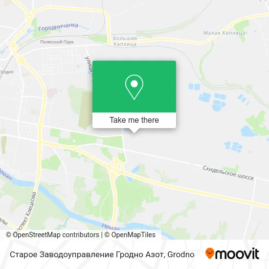 Старое Заводоуправление Гродно Азот map